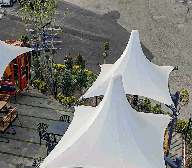 سایه بان سقف کشسان ثابت سایه سان