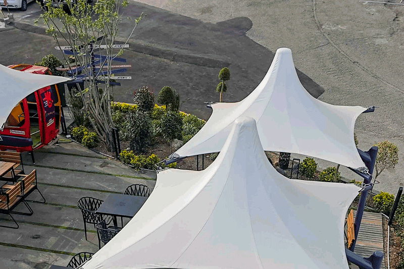 سایه بان سقف کشسان ثابت سایه سان