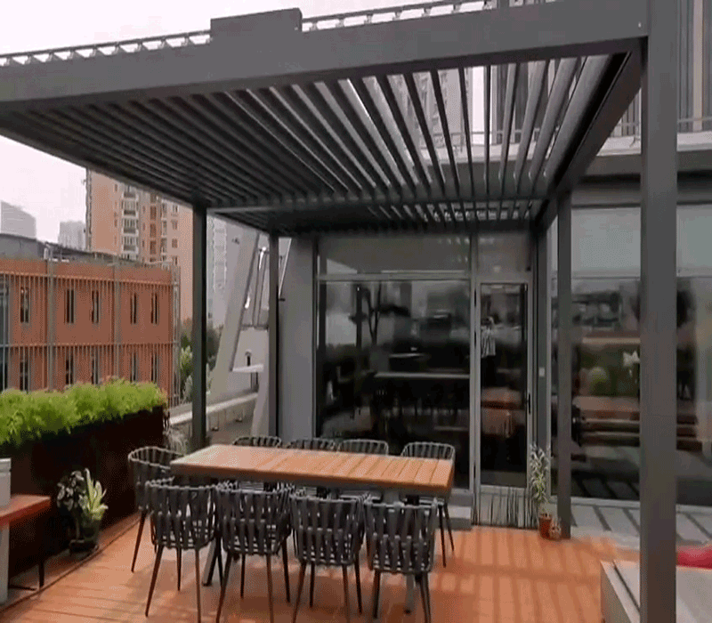 سقف متحرک آلومینیومی سازه متحرک